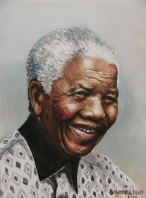 Nelson Mandela Nelson Mandela. Watercolour on 300g Saunders Waterford . 350 x 240 mm.